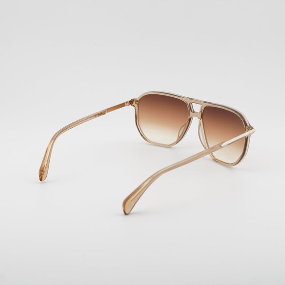 Rag & Bone RNB1074/S 010A N4 Sunglasses Beige Aviator Frame, Brown Lenses - Picture 4 of 11